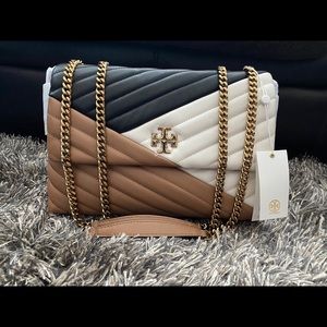 Kira Chevron Color-Block Convertible Shoulder Bag